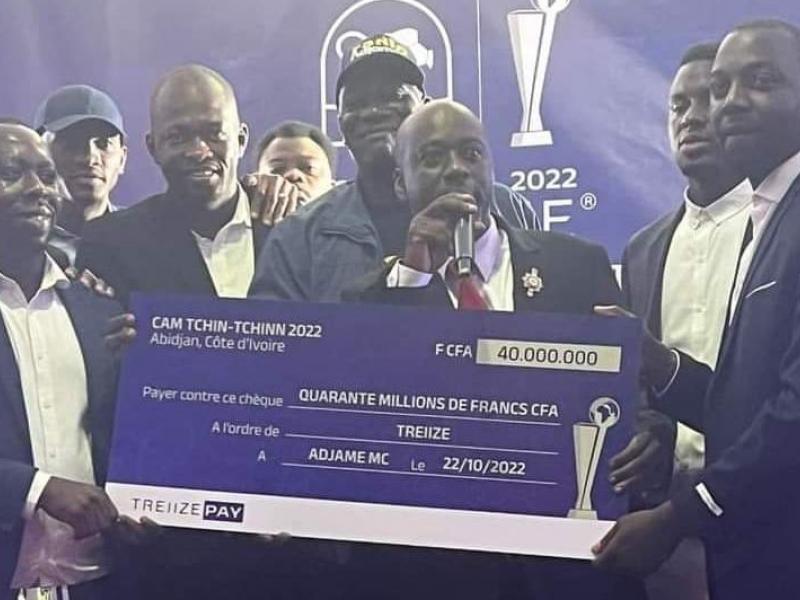 CAM Tchin-Tchinn 2022 : Jonathan Morrison remet les chèques des vainqueurs
