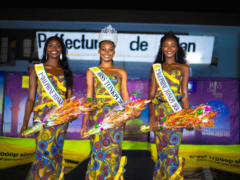 Présélection Miss Cote d'Ivoire 2024 : Jeanne OTAYEK élue Miss Tonkpi 2024 dans une ambiance pluvieuse mais électrique à Man